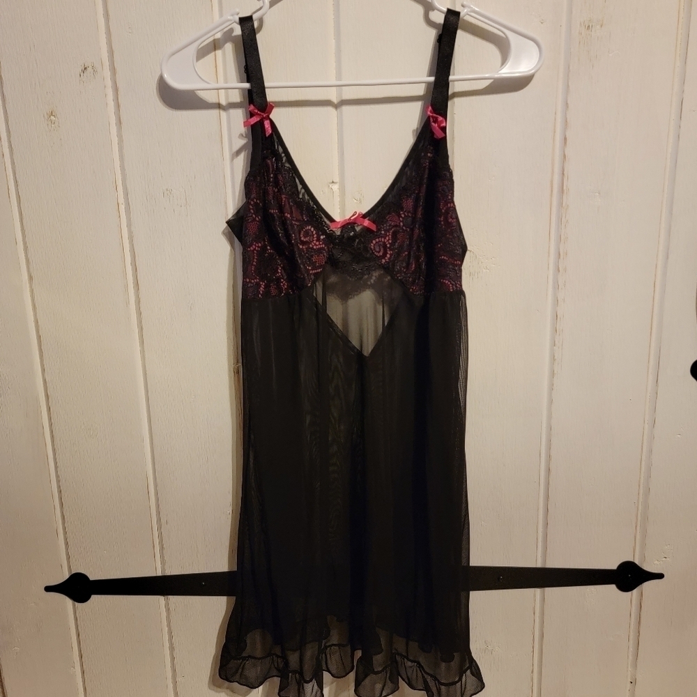 Lingerie Black Sheer Size 1X
